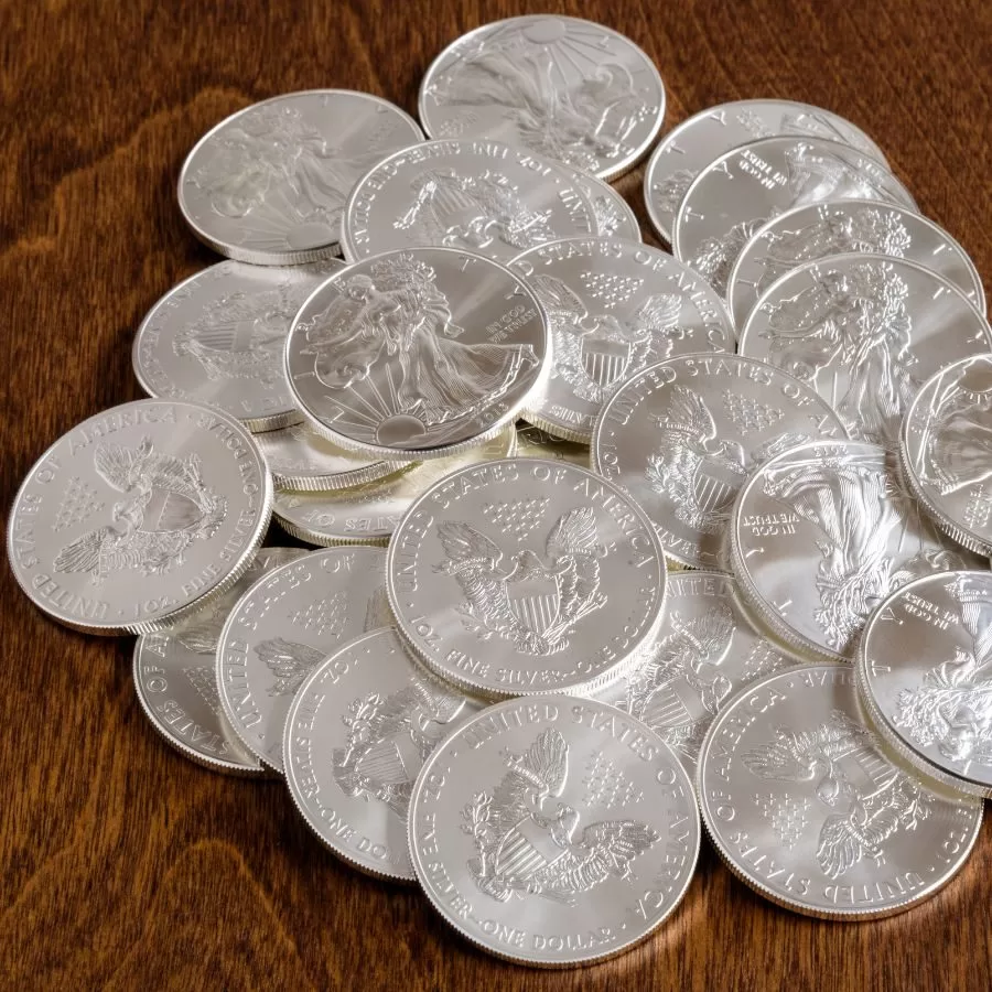 zilveren munten